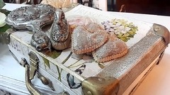 Imagen de AJUAR DE NOVIA JUEGO DE TOILETTE ANTIGUO CEPILLOS ESPEJO DE MANO ANTIGUO