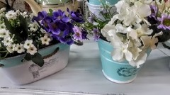 CENTROS DE MESA COUNTRY - MACETAS DE ZINC -CAJONES CANASTAS FLORES VALIJAS VINTAGE CARRETILLA MESA DE CAMPO - tienda online