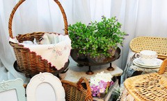 VALIJAS VINTAGE CAJONES CANASTAS FLORES CARRETILLA MESA DE CAMPO - comprar online