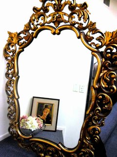 GRAN ESPEJO ANTIGUO ESTILO FRANCES DORADO A LA HOJA - comprar online