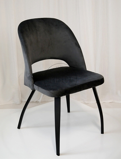 Silla Lotus Gris Oscuro Pana Base Negra - 834N/GO-T en internet
