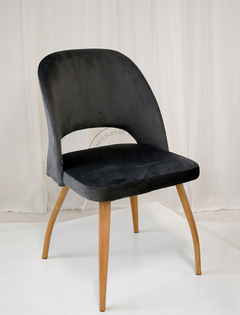 Silla Lotus Gris Oscuro Pana Base Natural - 834/GO-T en internet