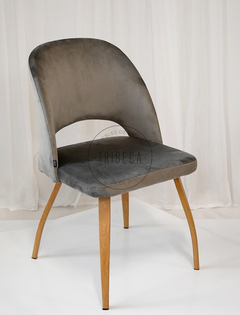 Silla Lotus Gris Claro Pana Base Natural - 834/GC-T en internet