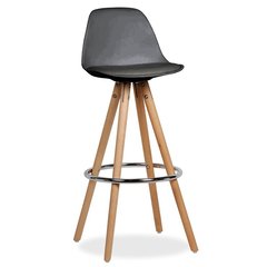 Banqueta Tulip Negra base madera - K-3003/N