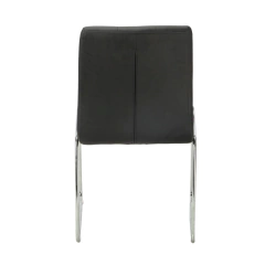 Silla Capitone Negra Base Cromo P- 9011/N - tienda online