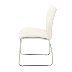 Silla Capitone Blanca Base Cromo - P-9011/B en internet