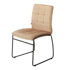 Silla Capitone Pana Taupe Base Negra - P-9011N/TA-T