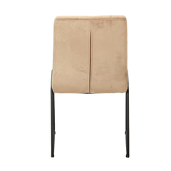Imagen de Silla Capitone Pana Taupe Base Negra - P-9011N/TA-T