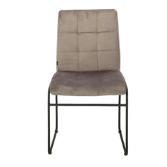 Silla Capitone Pana Gris Claro Base Negra - P-9011N/GC-T en internet