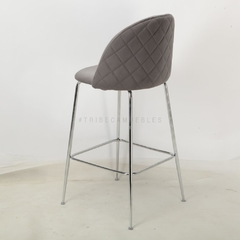 Banqueta Sybil Pana Gris Oscuro Base Cromo - DC903C/GO-T - TRIBECA