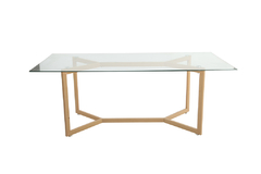 Mesa Moncloa Vidrio Base Natural 200 - RT-135LNT en internet