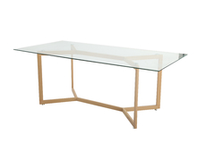 Mesa Moncloa Vidrio Base Natural 180 - RT-135MNT