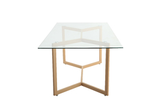 Mesa Moncloa Vidrio Base Natural 180 - RT-135MNT - comprar online