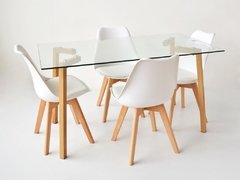 Silla Tulip Blanca Base Madera K1191 - comprar online