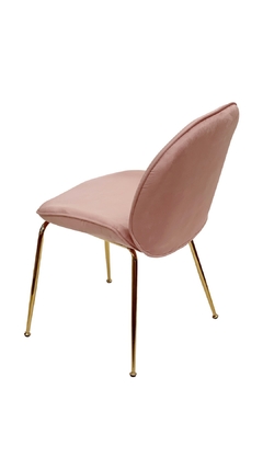 Silla Beetle Rosa Claro Base Dorada - S-28/ROC - comprar online