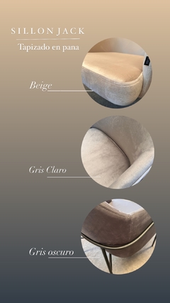 sillón Jack Gris Claro Pana - MR010N/GC-T - tienda online