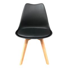 Silla Tulip negra base madera - K1191/N en internet