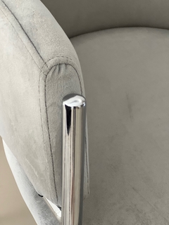 Silla Jane Gris Claro Pana Base Cromo - MR020CR/GC-T en internet