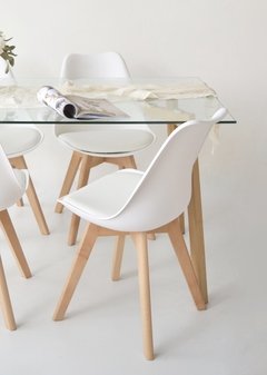Silla Tulip Blanca Base Madera K1191 en internet