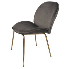 Silla Beetle Gris Oscuro Base Dorada S-28/GO