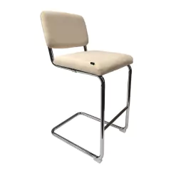 Banqueta Cesca Pana Beige Base Cromo - BQCSK/BE