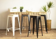 BANQUETA TOLIX NEGRA DARK WOOD  MC-012DW/N - comprar online