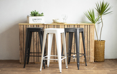 BANQUETA TOLIX MATT WHITE MC-012/B - TRIBECA