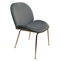 Silla Beetle Azul Aero Base Dorada - S-28/AA