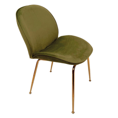 Silla Beetle Verde Claro Base Dorada - S-28/VC