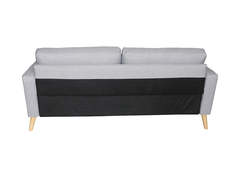 SOFÁ BRETT GRIS CLARO BASE MADERA BRETT/GC