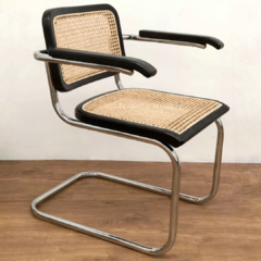 CB-11AN Silla Cesca Negra Con Apoya Brazos - comprar online