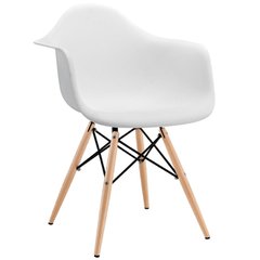 PC-018/BW Sillón Eames Blanco base madera - comprar online