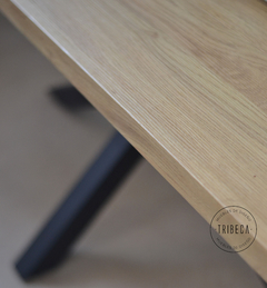 Mesa Mathias Natural Base Negra 160 - DT-2215/SG - tienda online