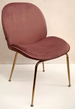 Silla Beetle Rosa Oscuro Base Dorada - S-28/RO en internet