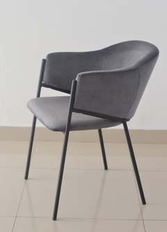 Silla Jane Gris Oscuro Pana Base Negra - MR020N/GO-T en internet