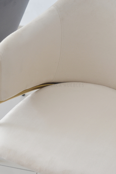 Silla Jane Beige Pana Base Dorada - MR020D/BE-T en internet