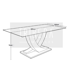 Mesa Duna Base Walnut 200 - DT-2208/LW - comprar online