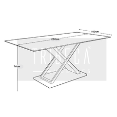 Mesa Exxe Base Natural 200 - DT-2210/LNT - comprar online