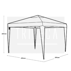 Gazebo Plegable crudo 800811C - comprar online