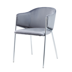 Silla Jane Gris Oscuro Pana Base Cromo - MR020CR/GO-T