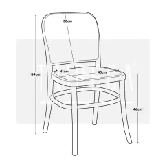 Imagen de Silla Hoffman Clear Varnish - K671-2/CV