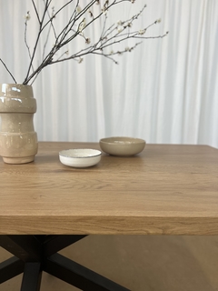 Mesa Mathias Natural Base Negra 180 - DT-2215/MG