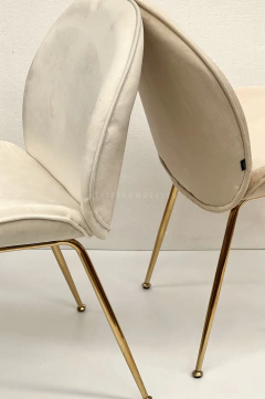 Imagen de Silla Beetle Beige Base Dorada - S-28/BE