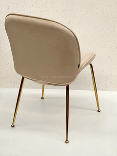 Imagen de Silla Beetle Beige Base Dorada - S-28/BE