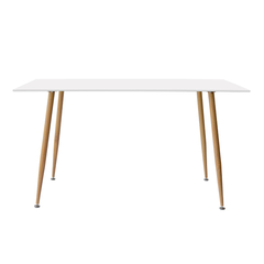 Mesa Iriarte Blanca Laqueada base Natural - RT-161B/SNT - comprar online
