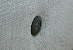 SOFÁ JULES USB LIGHT GREY USB LEFT CORNER JULES/LGL
