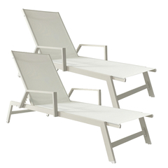 Reposera Krabi x2 c/Apoyabrazos White - 891821/W