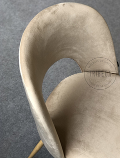 Silla Myra Beige Pana Base Natural - S-35M/BE-T - TRIBECA