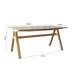 MESA ALBA NAT.WHITE 160 X 090 DT6600NW/S - tienda online