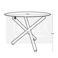 Mesa Evan Base Natural - DT417/NT - comprar online